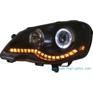 2006 - 2010 Volkswagen Polo Sporty HID LED light bar, black / chrome housing