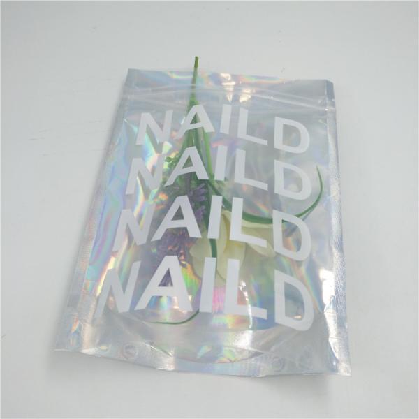 Holographic Laser Aluminum Foil Bags Gravure Printing For Eyelashes Cosmetics Packaging