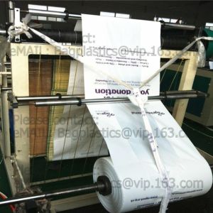 BIO Biodegradable Pre-Printed Thank You Retail Bags,Green Plastic T-shirt