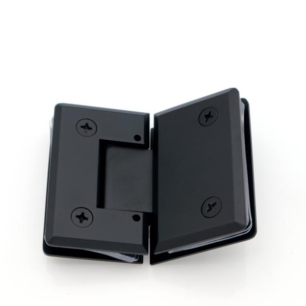 Glass Clamp Black Shower Door Hinge Long Life and Sleek Design for Bathrooms