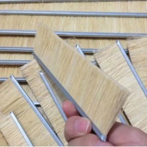 Custom Galvanized Iron Base Sisal Strip Brush For Wood Polishing