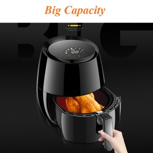 Household Digital Display 3.0L Oil Free Air Fryer