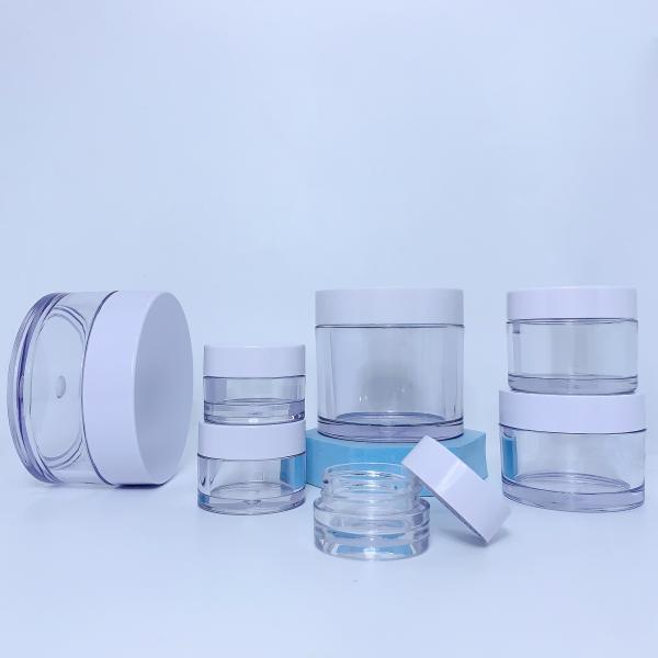 Custom Logo Beauty Cream Double Wall PS/PET/PETG plastic Jar With Screw Cap Seal For acrylic powder
