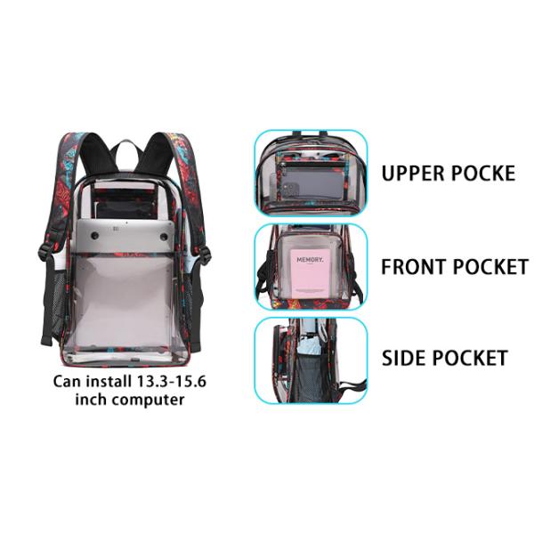 clear backpack heavy duty stadium approved book bag kids for boys mochila para niños backpacks