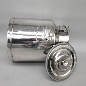 60L Food Grade Olive Oil Stainless Steel Drums Sealed Pails Barrels With Tap