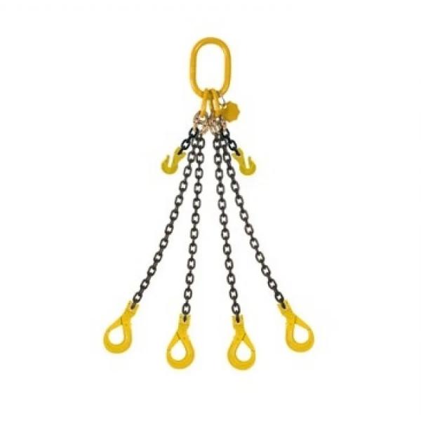 High Capacity G80 Double Leg Lifting Sling Chain with 48kN Test Load and Black