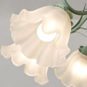 French Rustic Glass Chandelier Nordic Modern Dining Room Lights