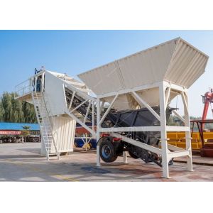 Mobile Concrete Mixing Plant , Optimized Mini Cement Batching Plant Equipment