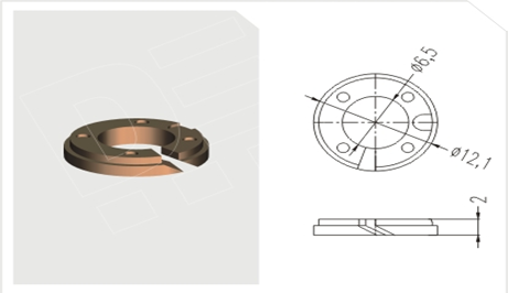 GDI Injector Repair Kit Split Ring, 12.1mm OD X 6.5mm ID X 2mm THK, For VW Audi GM Saturn Nissan Hyundai
