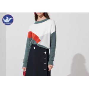 Quality 100% Nylon Furry Womens Knit Pullover Sweater Drop Shoulder Jumper for sale