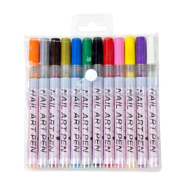Best Graffiti Nail Pen 12color Acceptable OEM Gel Polish Nail Art Pen for Painting