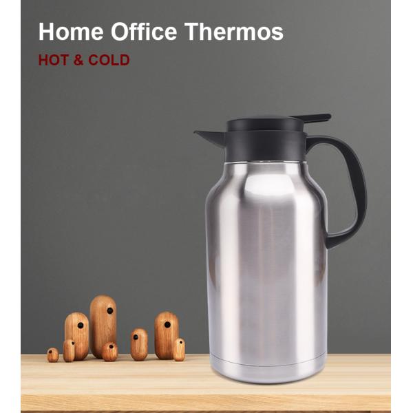 45 Oz Double Walled Vacuum Thermos / 12 Hour Heat Retention / 2 .2 Litre Stainless Steel Thermal Coffee Carafe
