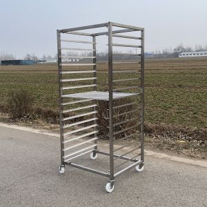 Customized Size Stainless Steel 201 304 Tray Rack Cart Trolley for Drying Baking