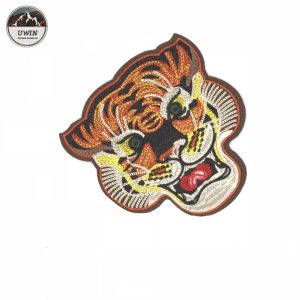 Special Design Tiger Iron On Patch , Personalized Iron On Patches 14 * 14CM Size