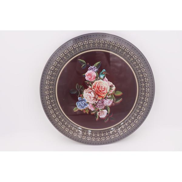Buy 36cm Classic elegant wedding dinner plates wholesale decorative flower bone plate at wholesale prices
