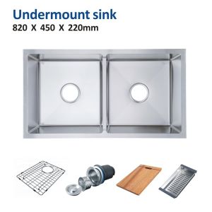 5050 Double Bowl 18 Gauge Stainless Steel Undermount Kitchen Sink