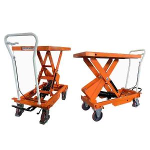 Mobile Portable Scissor Lift Tables Hydraulic 250kg Max Height 35.83in