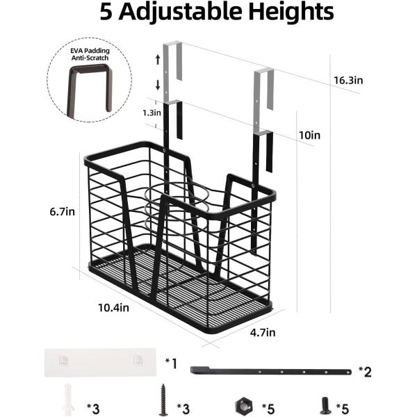 Modern Style Hair Tool Organizer for Wall Mounted Hair Dryer Bathroom Cabinet Holder