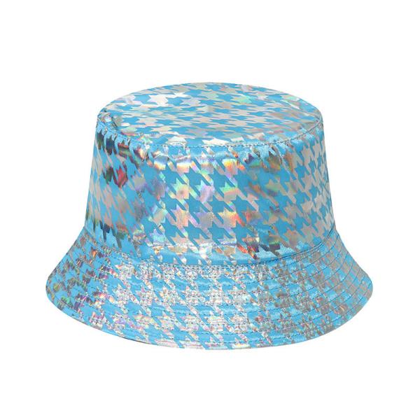 Hot Silver Dazzle Color Street Ball Trend Plover case Bucket Hat For Women
