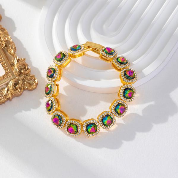 Hot Sale 12mm Square CZ Stone Tennis Cuban Chains Necklace