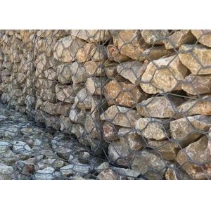100g Zinc Coated Economic Woven Gabion Baskets River Course Protection