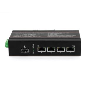 Portable Four Port Poe Switch , Fiber Optic Ethernet Switch 4 X 10/100/1000Base