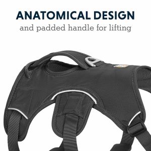 Multi - Use Dog Harness Leash Hiking Trail Running Eco Friendly With Light Loop