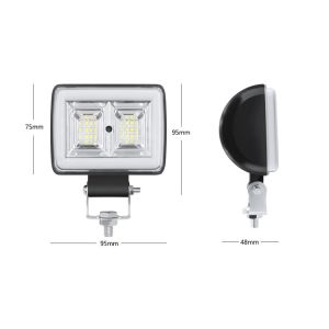 36W 12V Automotive Square 12pcs LED Driving Lamps