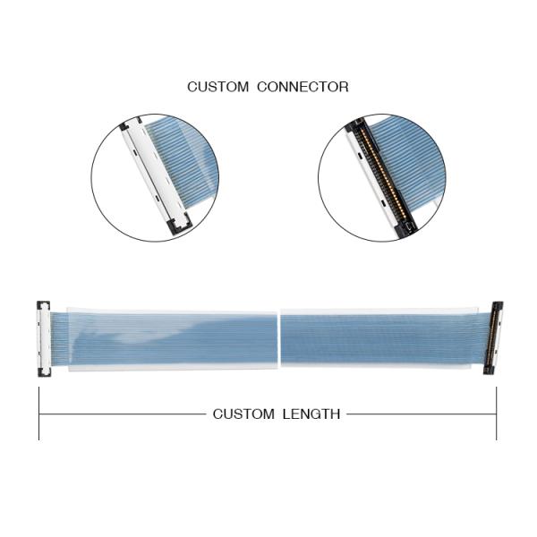 Micro Coaxial Cable 20380 50P Connector 20380-050T-06 Lvds 0.4mm Pitch