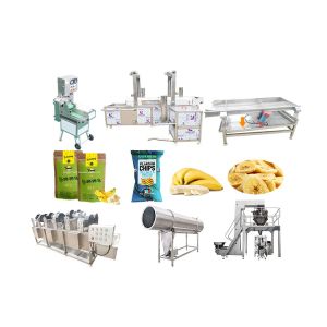 CE certificate high quality 300kgph plant banana chips making machines