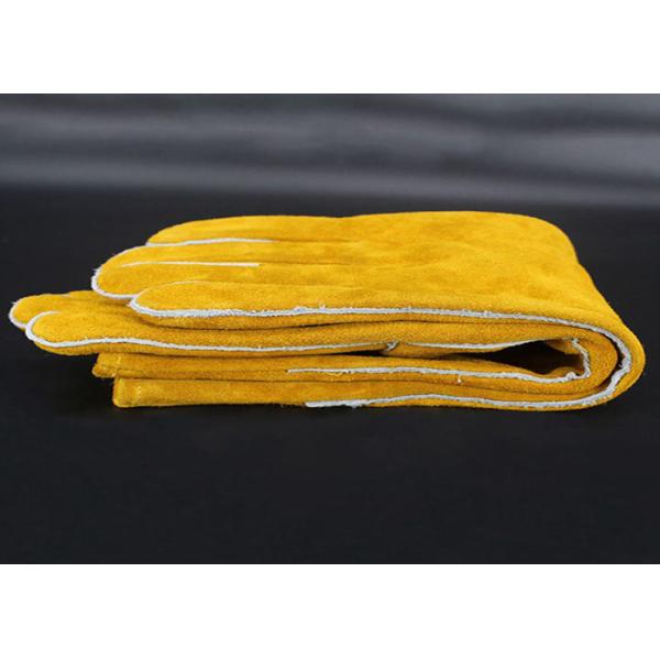Durable Heat Resistant Welding Gloves , Cow Split Leather Welding Safety Gloves