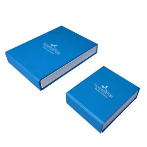 Double Color Touch Paper Cardboard Decorative Boxes With Magnetic Closure