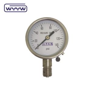Natural Gas Stainless Steel Pressure Gauge Bottom Connection
