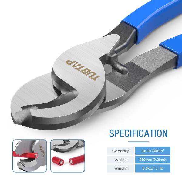Alloy Battery Cable Crimping Tool For Copper Lugs AWG 10-1/0