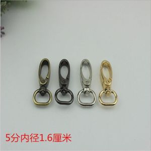 China Metal spring swivel zinc alloy 16 mm gold lanyard snap hook for leather straps on sale