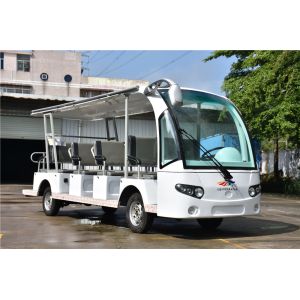 Battery Powered Electric Sightseeing Car with 14 Seats Excellent Cruising