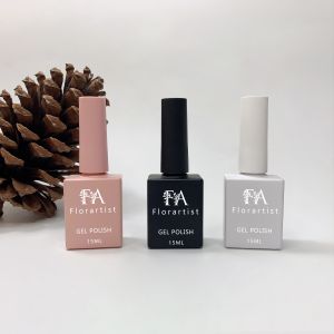 Design Your Own 12ml Uv Gel Polish Bottle with Brush Custom Glass 15ml square