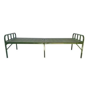 Field Steel Plastic Bed Camp Army Bed Portable Folding Bed Military Green