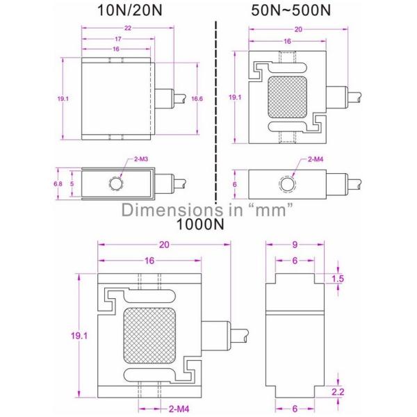 Miniature load cell 30kg miniature force sensor 300N tension load cell