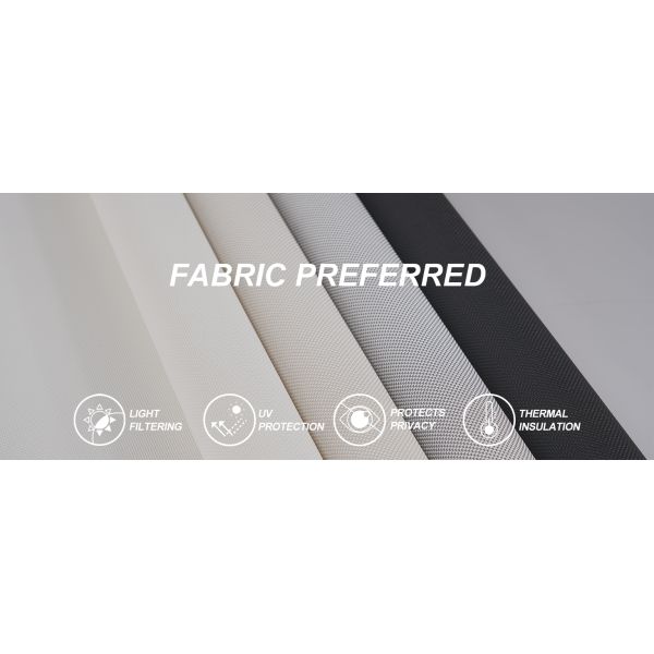 5% Openness Polyester-PVC Sunscreen Roller Blinds Fabric Waterproof for Hotel and Office