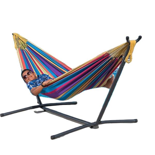 Modern Design Style Outdoor Indoor Canvas Hammock With Stand for Easy Collapsibl