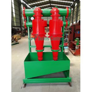 Compact Oil Drilling Mud Desander With Bottom Shale Shaker DN125mm Inlet