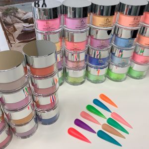 Professional Nail Art Dip Acrylic Powder Neon Colorful Clear Glitter Best