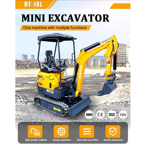 HT18L Mini Excavator with 1310kg Operating Weight