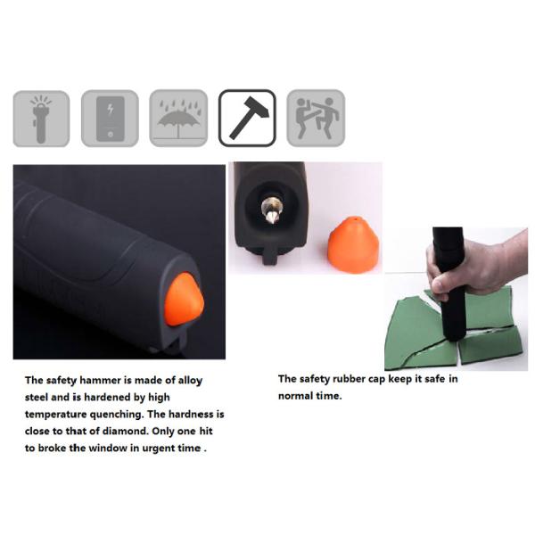 Black Battery Powered Work Lights , Night Patrol / Safty Guard LED Battery Work Lamp 450lm