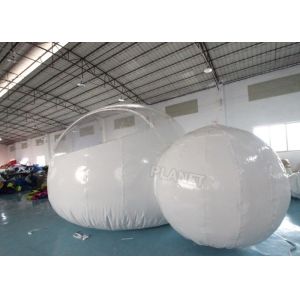 Half Clear 4m Dome Inflatable Bubble Lodge With Silent Blower