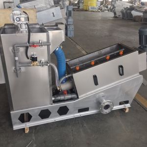 Stainless Steel Screw Press Sludge Dewatering Machine Integrated Thickening