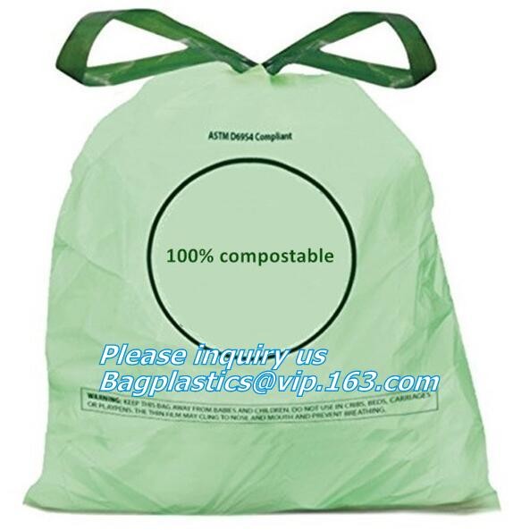 drawstring 100% eco friendly direct manufacturing factory compostable garbage