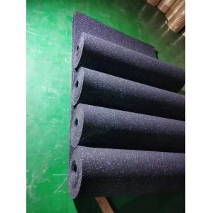 Anti Slip Black Base Recycled Rubber Rolls with Colorful EPDM Dots for Home and