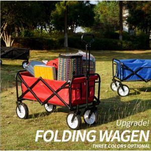 20LBS Heavy Duty All Terrain Utility Wagon with Egg Roll Table and Tailgate Four